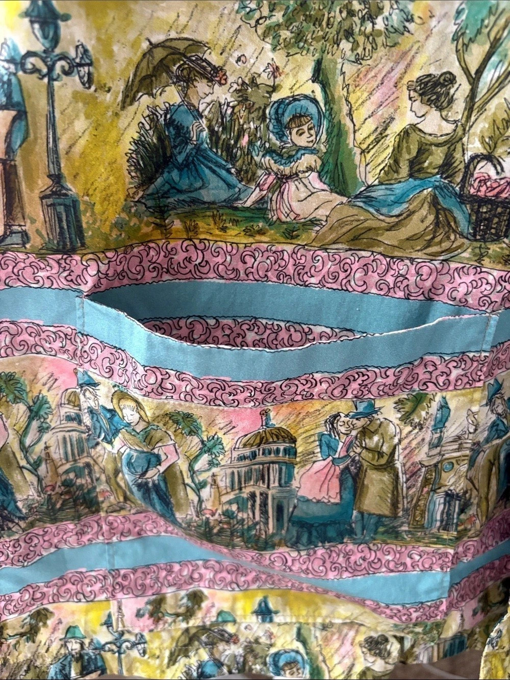 Burberry Rare Victorian London Print Camp Collar Shirt Men's Unisex Cotton - Picture 7 of 7